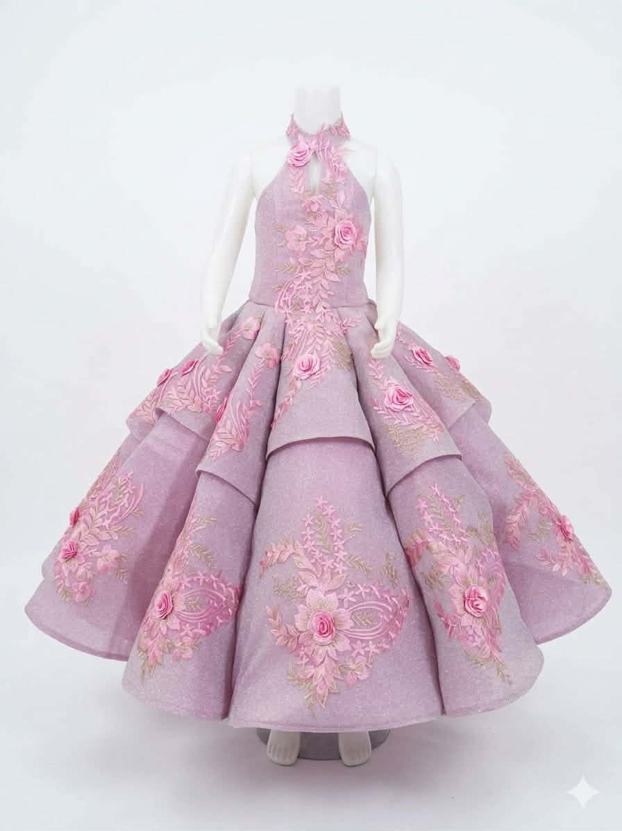 Royal Pink Princess Gown